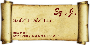 Szél Júlia névjegykártya